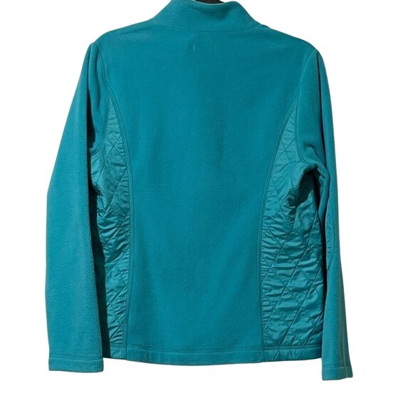 Talbots Womens Teal Full-Zip Jacket M Polyester & Fleece Machine Washable - Picture 3 of 8